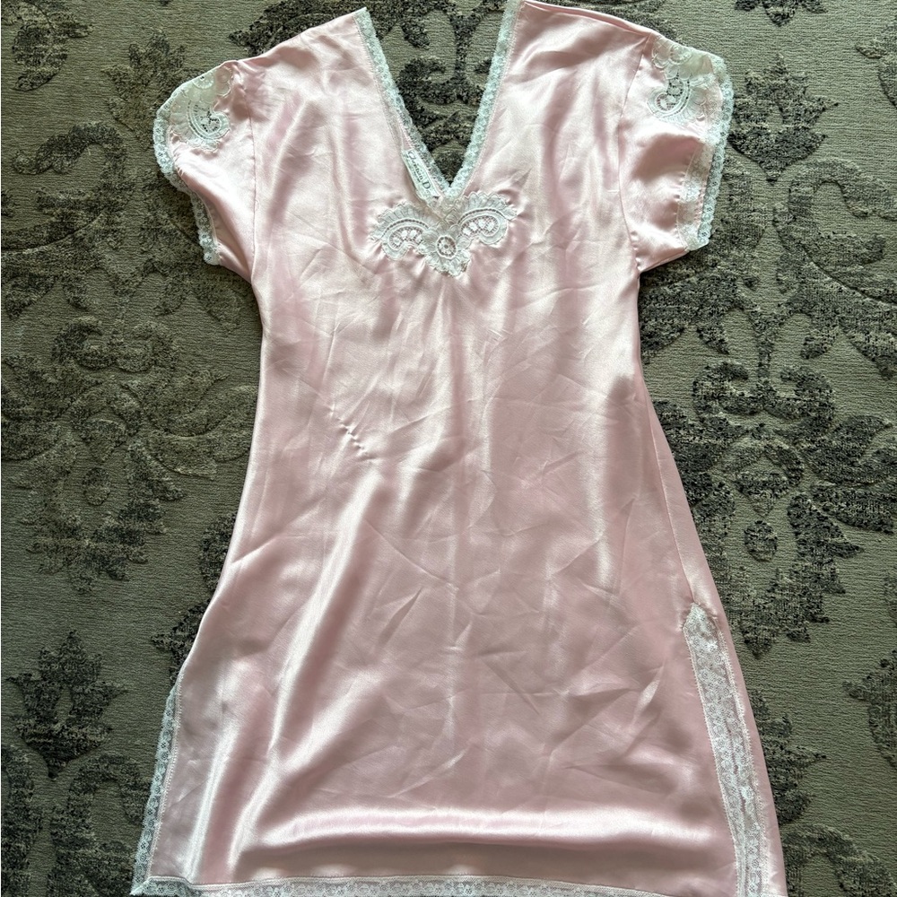 Vintage Christian Dior Pink Lace Lingerie Saks Fifth Ave, Union Made Size S